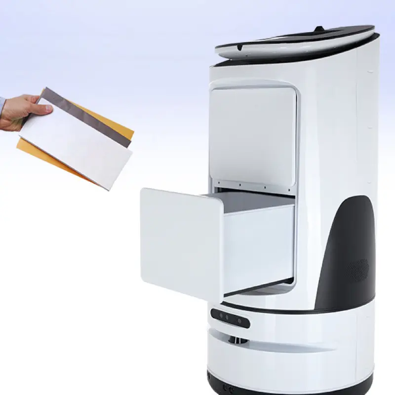 security office delivery robot remote control 2 compartment movement p1