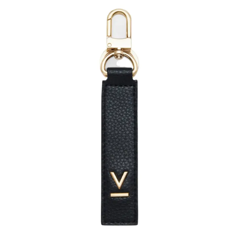 ladies bamboo leather keyring 1a